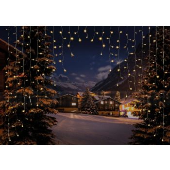 Kültéri Fényív LED fényfüggöny, 200 LED, meleg fehér