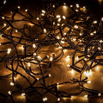   Crystalline toldható LED fényfüzér 8,0 m 100 db meleg fehér LED-del, fekete kábellel