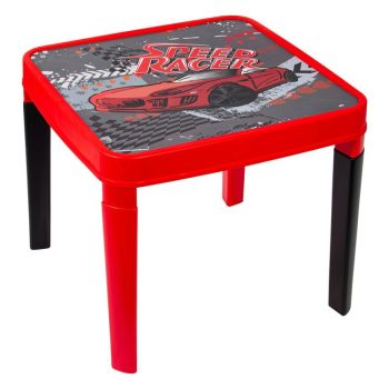 Műanyag gyermek asztal versenyautós