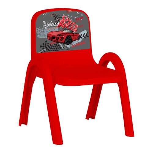 Műanyag gyermek szék versenyautós