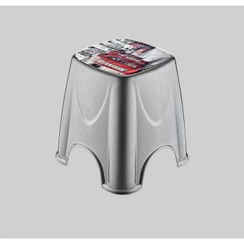 Műanyag kerti mintás nagy zsámoly E-362