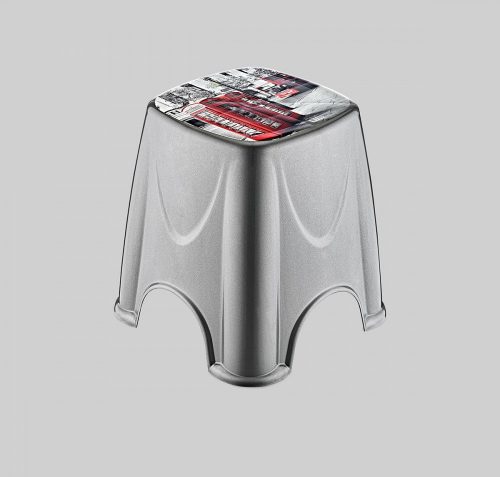 Műanyag kerti mintás nagy zsámoly E-362