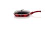 Berlinger Haus Metallic Burgundy Line grill serpenyő márvány bevonattal, fedővel, 28 cm