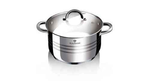 Blaumann Gourmet Line rozsdamentes acél magas lábas fedővel, 24 cm
