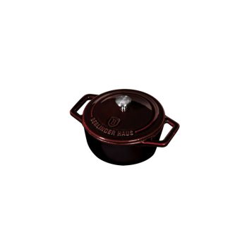   Berlinger Haus Metallic Burgundy Line öntöttvas mini fazék fedővel, 12 cm, burgundy