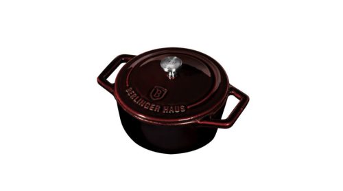 Berlinger Haus Metallic Burgundy Line öntöttvas mini fazék fedővel, 12 cm, burgundy