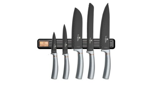 Berlinger Haus Moonlight Collection 6 részes késkészlet tapadásmentes bevonattal, mágneses fali tart