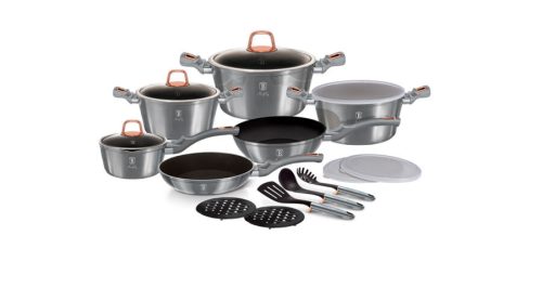 Berlinger Haus Moonlight Collection 15+3 részes edénykészlet titán bevonattal