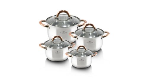 Blaumann Gourmet Line 8 részes rozsdamentes acél edénykészlet réz színű fogókkal
