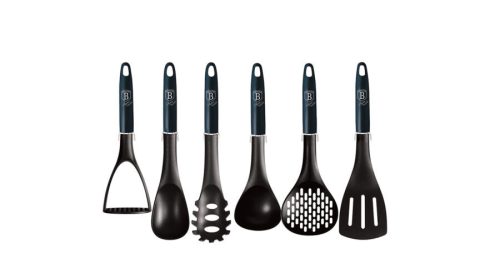 Berlinger Haus Metallic Line Aquamarine Edition 7 részes nylon konyhai eszköz készlet fali tartóval