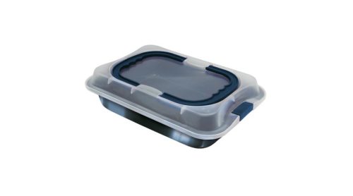 Berlinger Haus Metallic Aquamarine Line tepsi titán bevonattal, műanyag fedővel