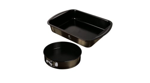 Berlinger Haus Metallic Line Shine Black Edition 2 részes sütőforma készlet titán bevonattal, metál 
