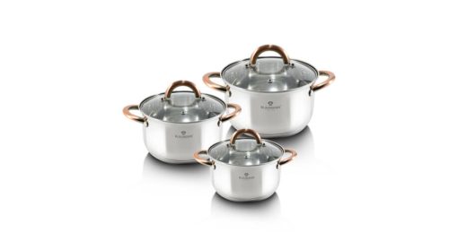 Blaumann Gourmet Line 6 részes rozsdamentes acél edénykészlet réz színű fogókkal