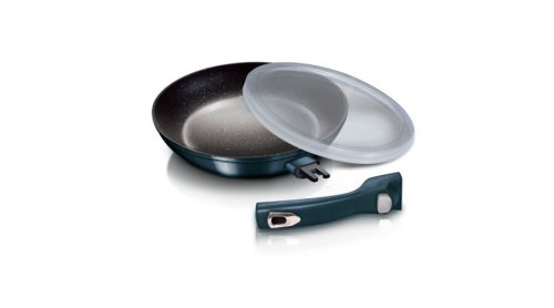 Berlinger Haus Metallic Aquamarine Line serpenyő márvány bevonattal, levehető nyéllel, 24 cm