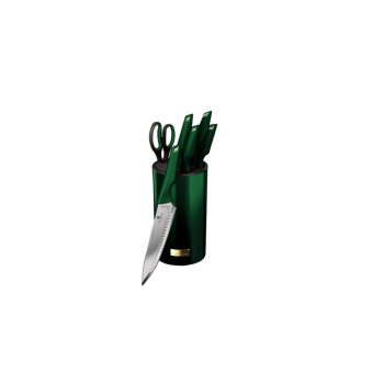   Berlinger Haus Emerald Collection 7 részes rozsdamentes acél késkészlet állvánnyal