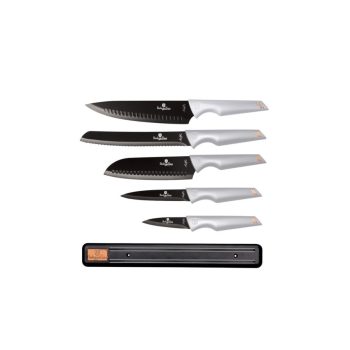   Berlinger Haus Moonlight 6 részes késkészlet tapadásmentes bevonattal, mágneses fali tart