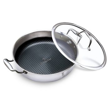   Berlinger Haus Eternal rozsdamentes alacsony lábas Withford eterna bevonattal, fedővel, 28 cm