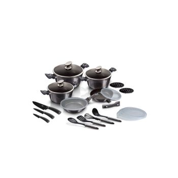   Berlinger Haus Carbon Pro Collection 22 részes edénykészlet márvány bevonattal