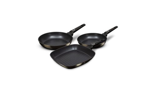 Berlinger Haus Primal Gloss Collection 3 részes serpenyőkészlet grill serpenyővel titán bevonattal