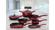 Berlinger Haus Metallic Black Burgundy Line 15 részes edénykészlet márvány bevonattal