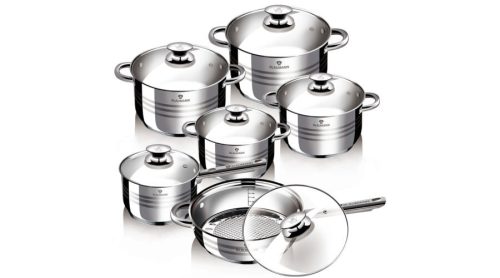 Blaumann Gourmet Line 12 részes rozsdamentes acél edénykészlet