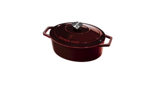 Berlinger Haus Metallic Burgundy Line öntöttvas ovális sütőedény fedővel, 30 cm
