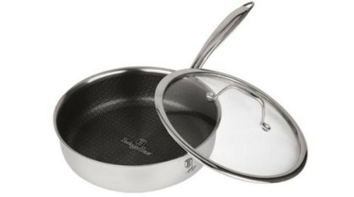 Berlinger Haus Eternal rozsdamentes mély serpenyő Withford eterna bevonattal, fedővel, 24 cm