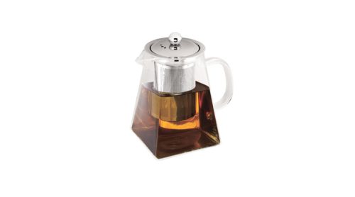 Berlinger Haus Black Silver Collection szögletes hőálló üveg teáskanna szűrővel, 750 ml