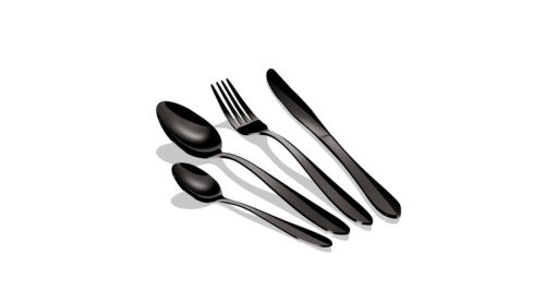 Berlinger Haus egyszemélyes rozsdamentes acél evőeszköz készlet fekete
