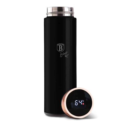 Berlinger Haus Black Rose Collection rozsdamentes acél termosz LED kijelzővel, 450 ml
