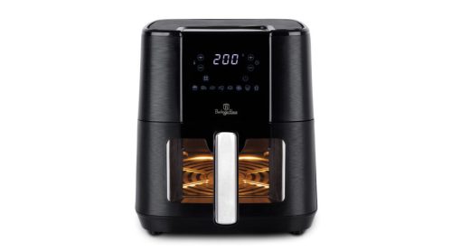 Berlinger Haus Black Silver Collection Air Fryer forró levegős sütő átlátszó ablakkal