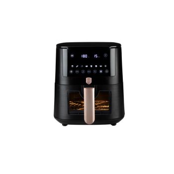   Berlinger Haus Black Rose Collection Air Fryer digitális forró levegős sütő átlátszó ablakkal