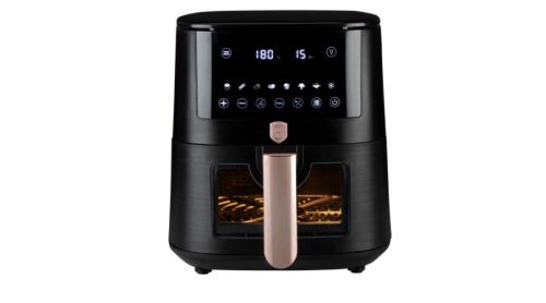 Berlinger Haus Black Rose Collection Air Fryer digitális forró levegős sütő átlátszó ablakkal