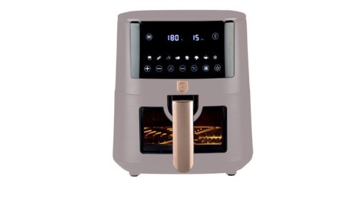 Berlinger Haus Taupe Collection Air Fryer digitális forró levegős sütő átlátszó ablakkal