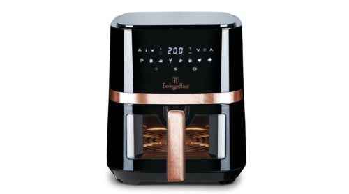 Berlinger Haus Black Rose Collection Air Fryer forró levegős sütő átlátszó ablakkal