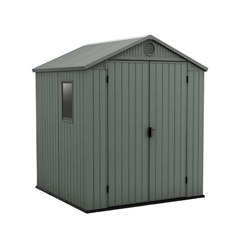 Darwin 6x6 műanyag kerti tároló ház zöld