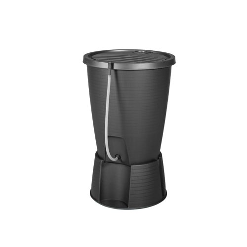 Indigo Water Butt műanyag kerti esővízgyűjtő tartály 220L-es grafit szürke, grafit tömlővel