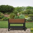Darwin garden bed pro műanyag kerti virágláda whisky barna