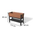 Darwin garden bed pro műanyag kerti virágláda whisky barna