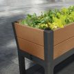 Darwin garden bed pro műanyag kerti virágláda whisky barna