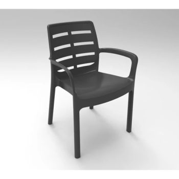 Borneo műanyag kerti szék antracit szürke O299