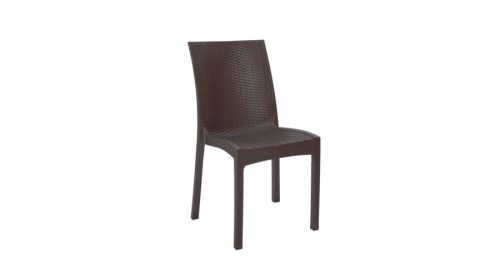 Deli rattan hatású műanyag kerti szék barna