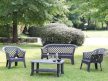 Veranda műanyag kerti szett antracit szürke O310