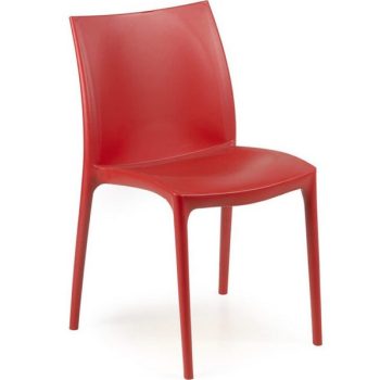 Zip műanyag kerti szék piros O306