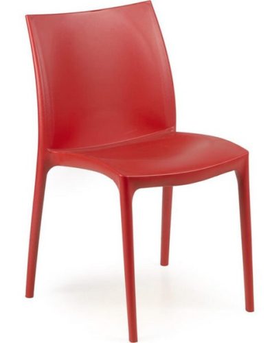 Zip műanyag kerti szék piros O306