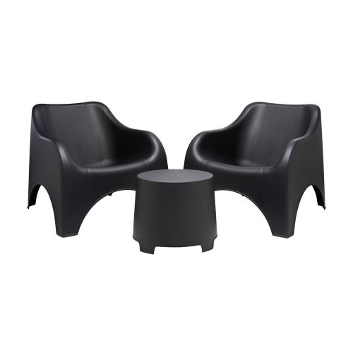 Cloud műanyag kerti szett antracit szürke O312