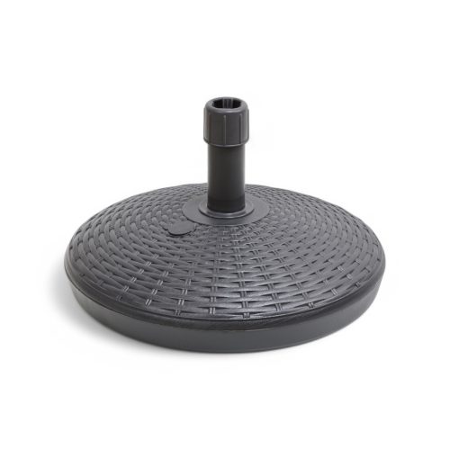 Base rattan hatású műanyag kerti napernyőtalp antracit szürke 30L  O240