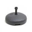 Base rattan hatású műanyag kerti napernyőtalp antracit szürke 30L  O240
