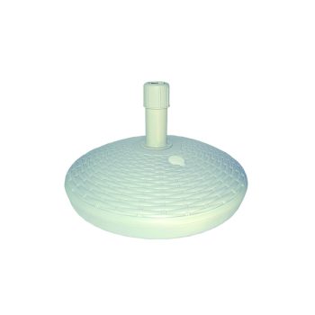   Base rattan hatású műanyag kerti napernyőtalp fehér 30L O240