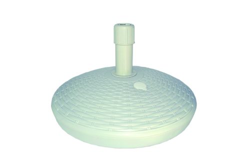 Base rattan hatású műanyag kerti napernyőtalp fehér 30L O240